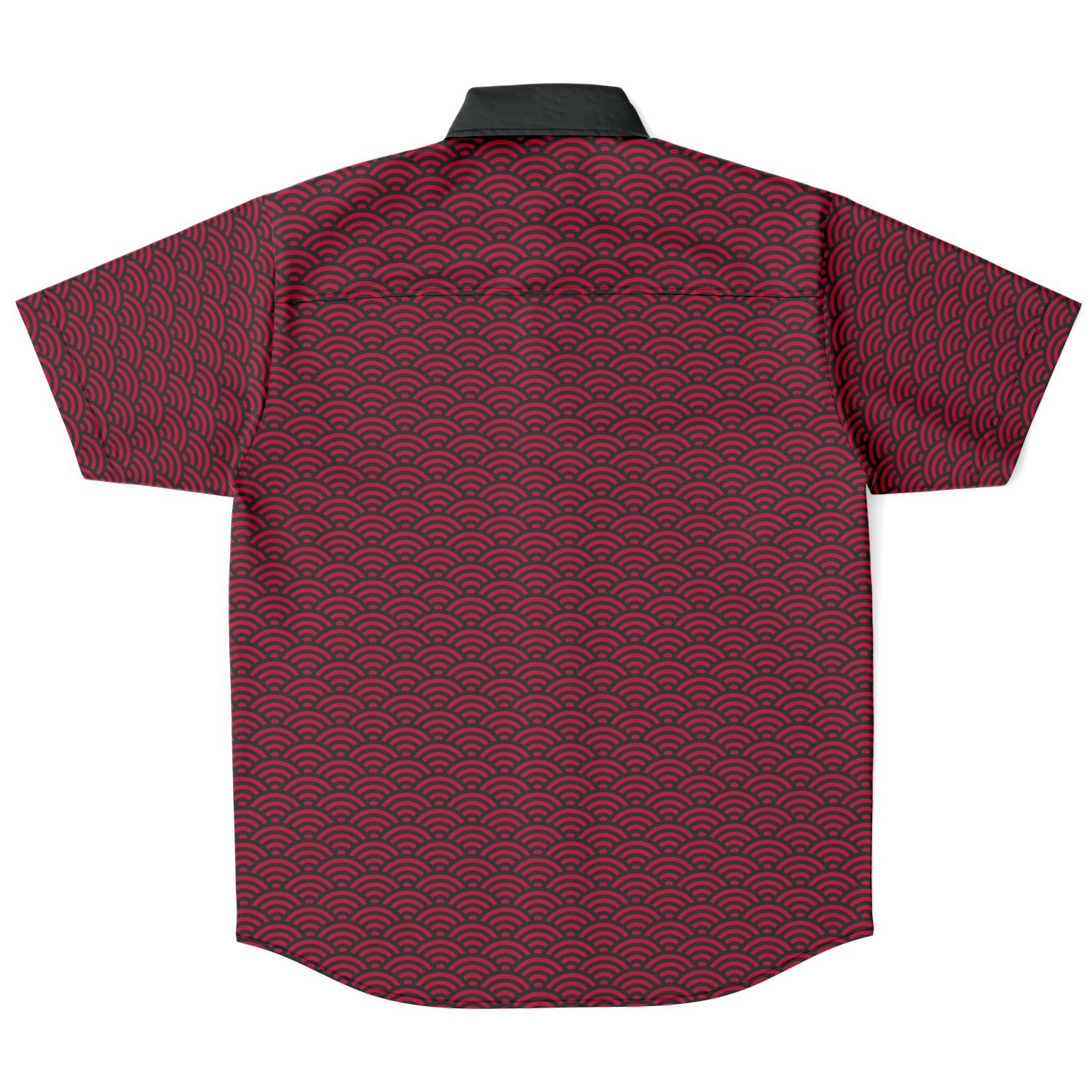 Red Gold Seigaiha Button Down - Oni Threads