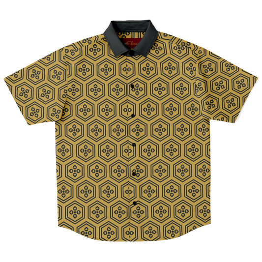 Gold Kikkou Button Down - Oni Threads