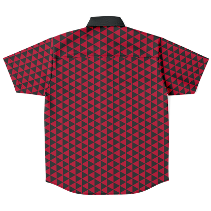 Red Uroko Button Down - Oni Threads