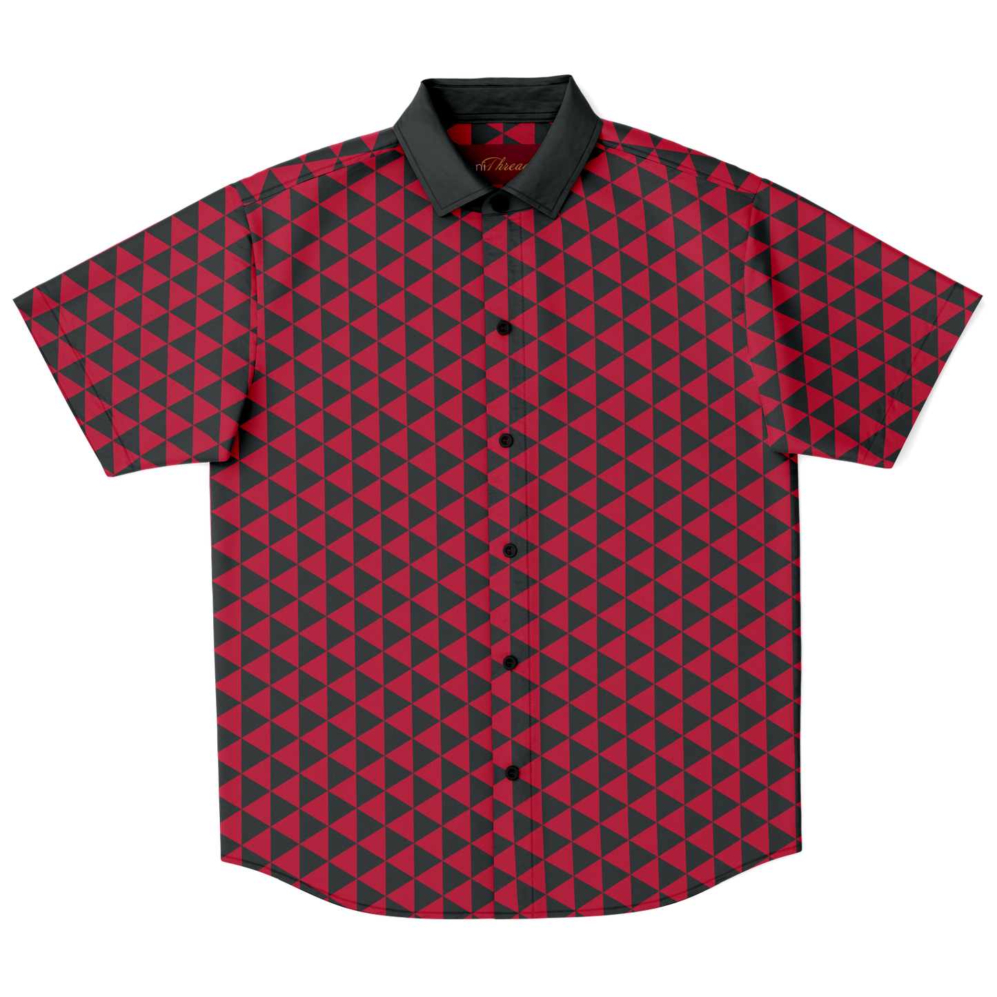 Red Uroko Button Down - Oni Threads