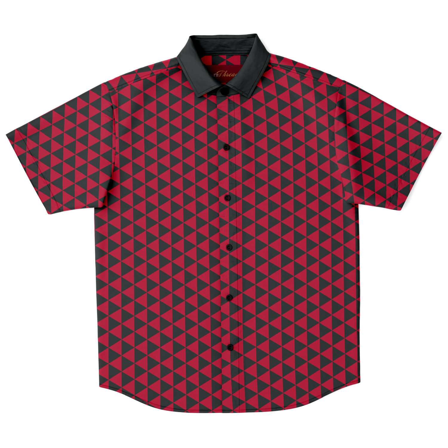 Red Uroko Button Down - Oni Threads