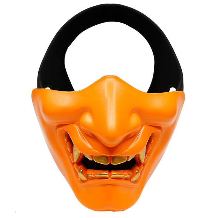 Tactical Prajna Oni Samurai Hannya Half Mask - Oni Threads