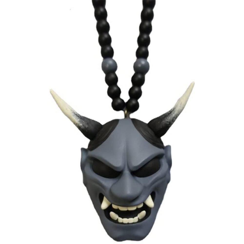 Japanese Oni Samurai Mask Helmet Car Hanging Pendant - Oni Threads