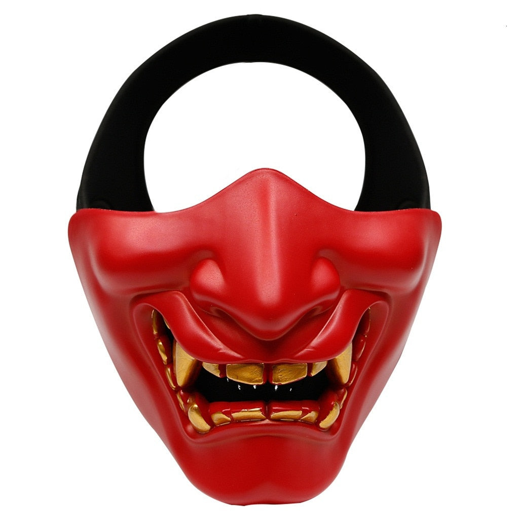 Tactical Prajna Oni Samurai Hannya Half Mask - Oni Threads