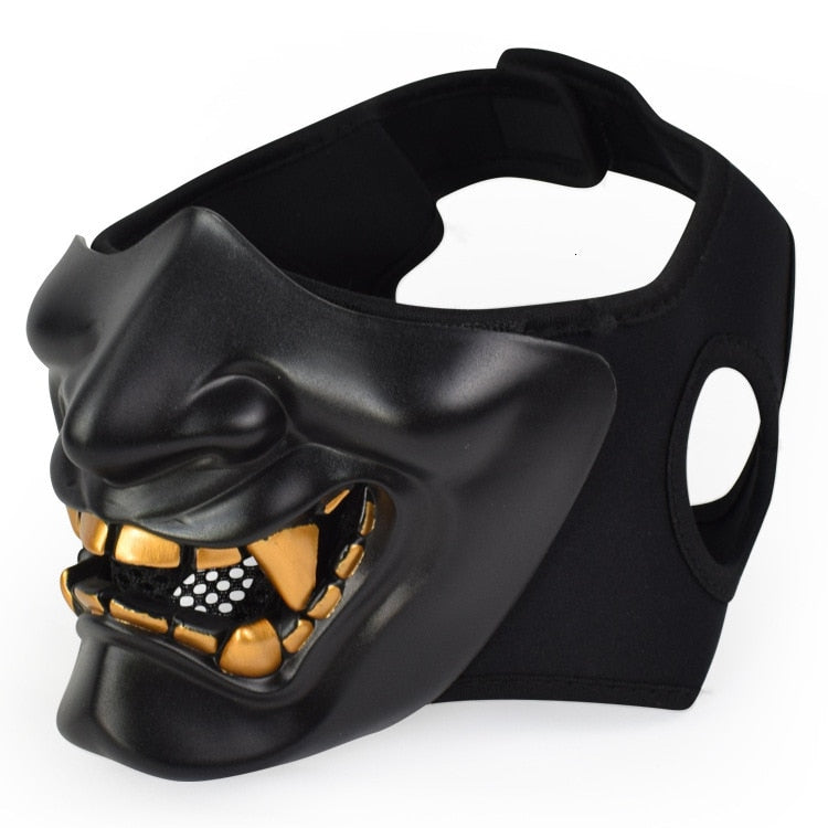 Tactical Prajna Oni Samurai Hannya Half Mask - Oni Threads