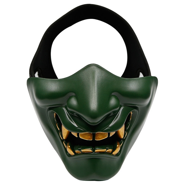 Tactical Prajna Oni Samurai Hannya Half Mask - Oni Threads