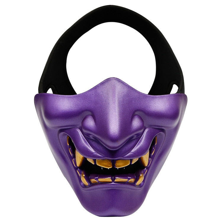 Tactical Prajna Oni Samurai Hannya Half Mask - Oni Threads