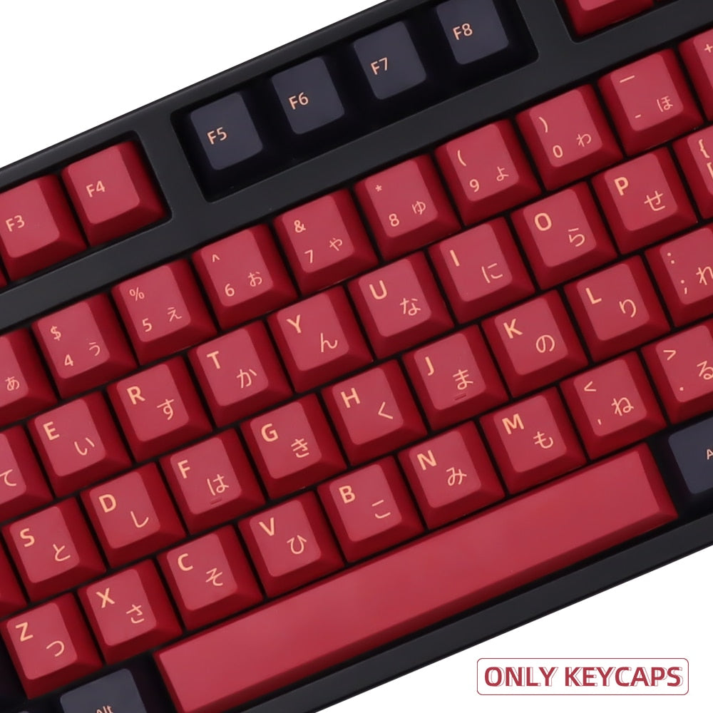 Samurai PBT Key Cap Dye Sub English Japanese Keycaps for GM Cherry MX Switch Mechanical Keyboard - Oni Threads