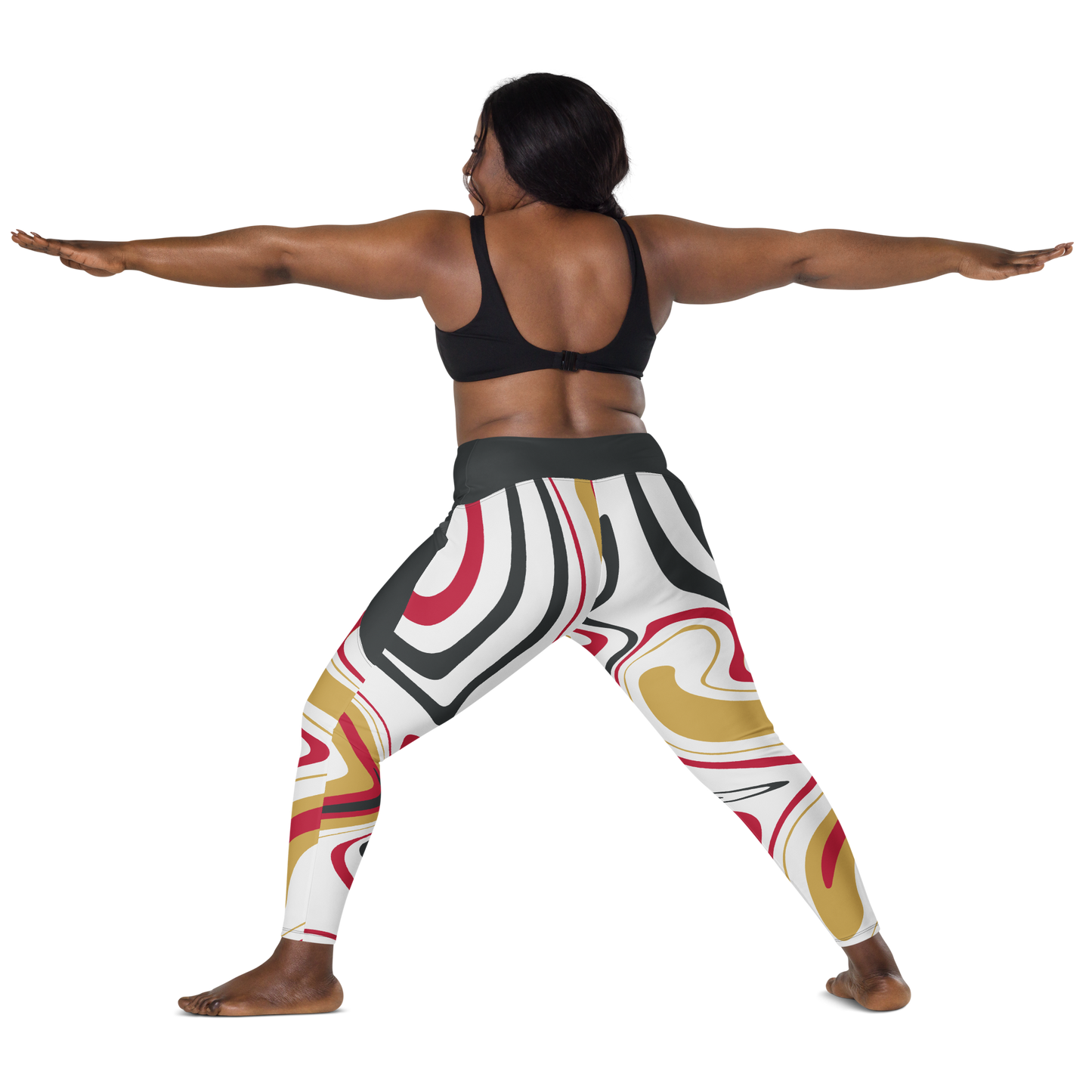 Samurai Suminagashi Leggings with pockets - Oni Threads