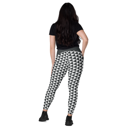 White Uroko Leggings with pockets - Oni Threads