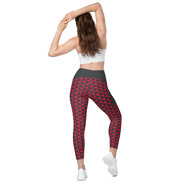 Red Uroko Leggings with pockets