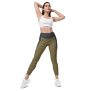 Gold Seigaiha Leggings with pockets