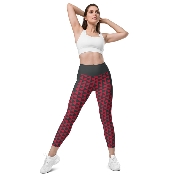 Red Uroko Leggings with pockets