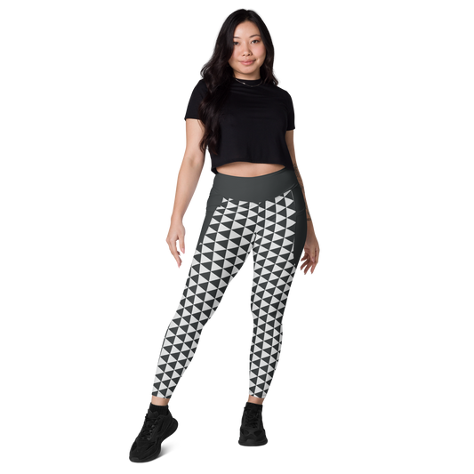 White Uroko Leggings with pockets - Oni Threads