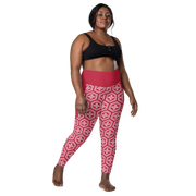 Red Kikkou Leggings with pockets