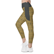 Gold Kikkou Leggings with pockets