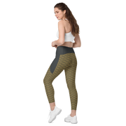 Gold Seigaiha Leggings with pockets