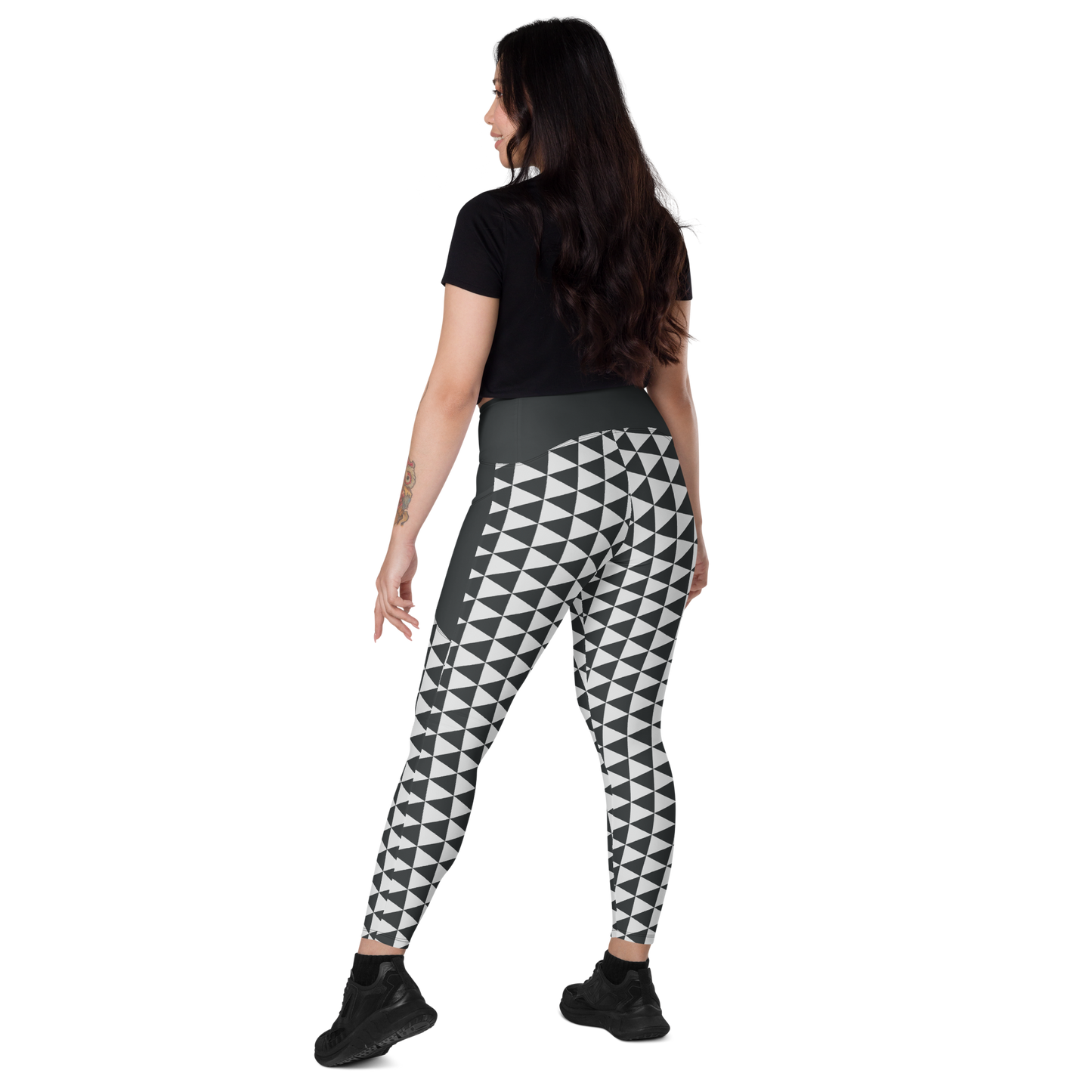 White Uroko Leggings with pockets - Oni Threads