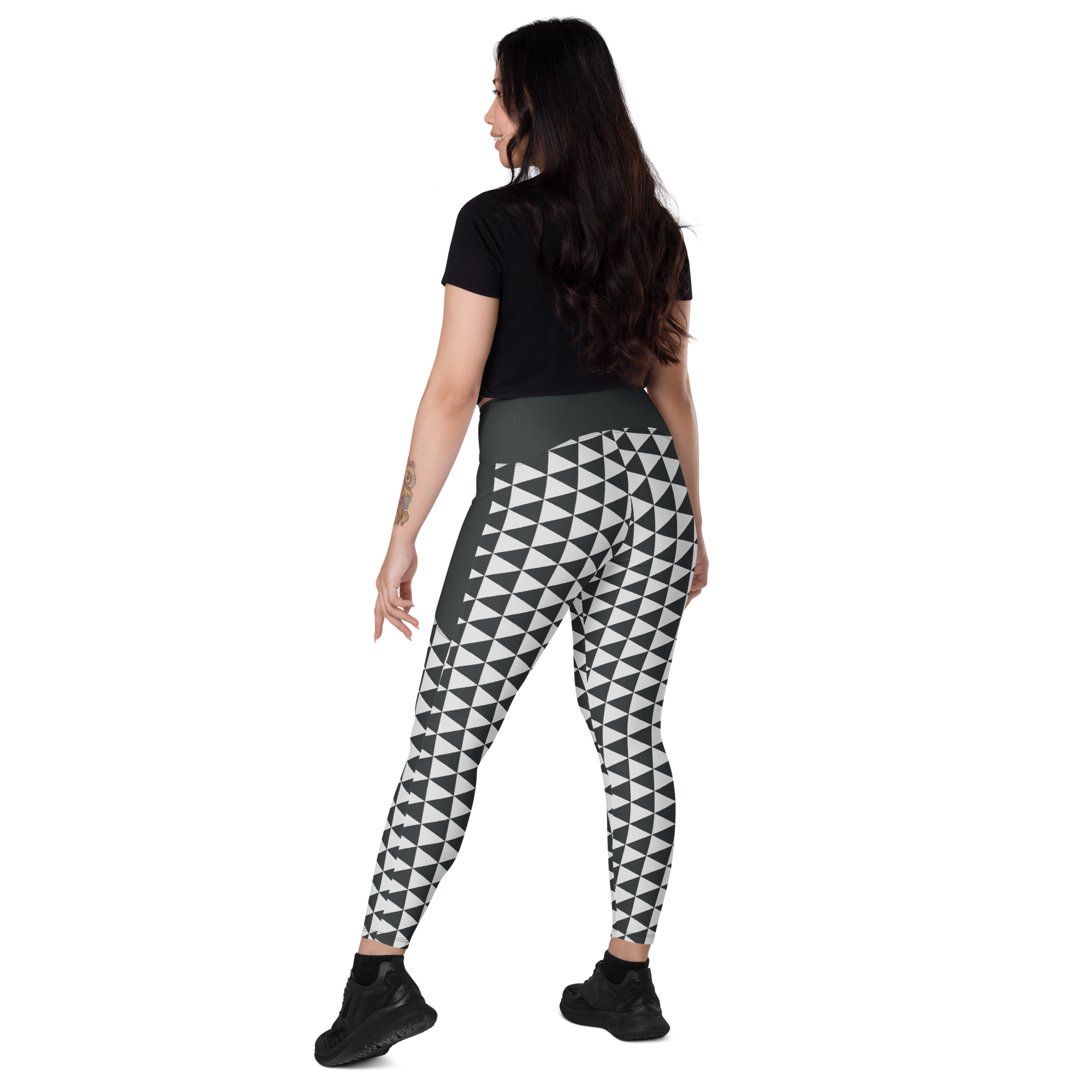 White Uroko Leggings with pockets - Oni Threads