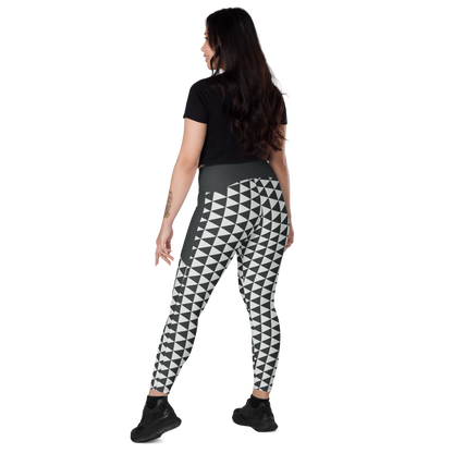 White Uroko Leggings with pockets - Oni Threads