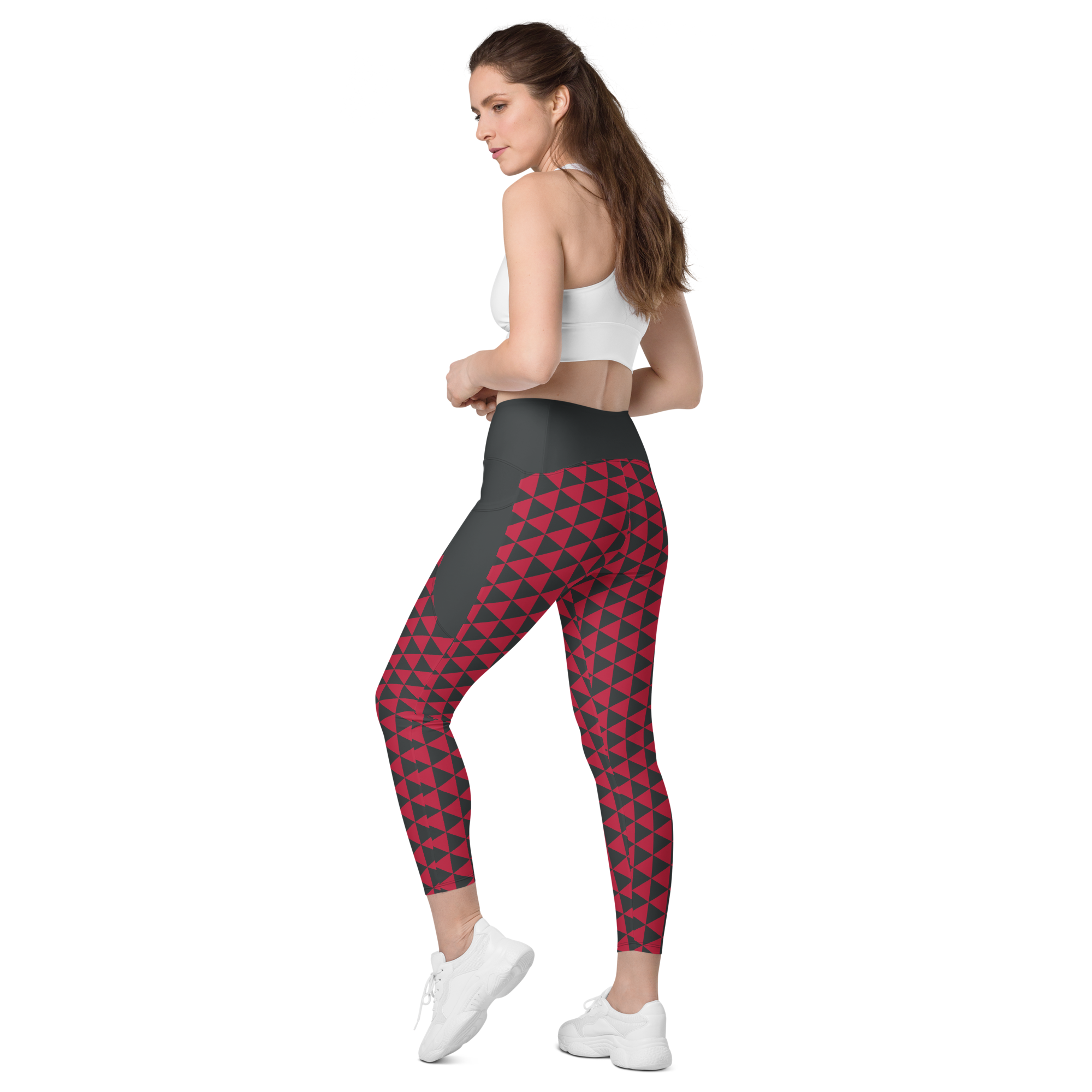 Red Uroko Leggings with pockets