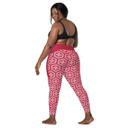 Red Kikkou Leggings with pockets
