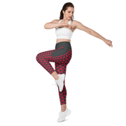 Red Uroko Leggings with pockets