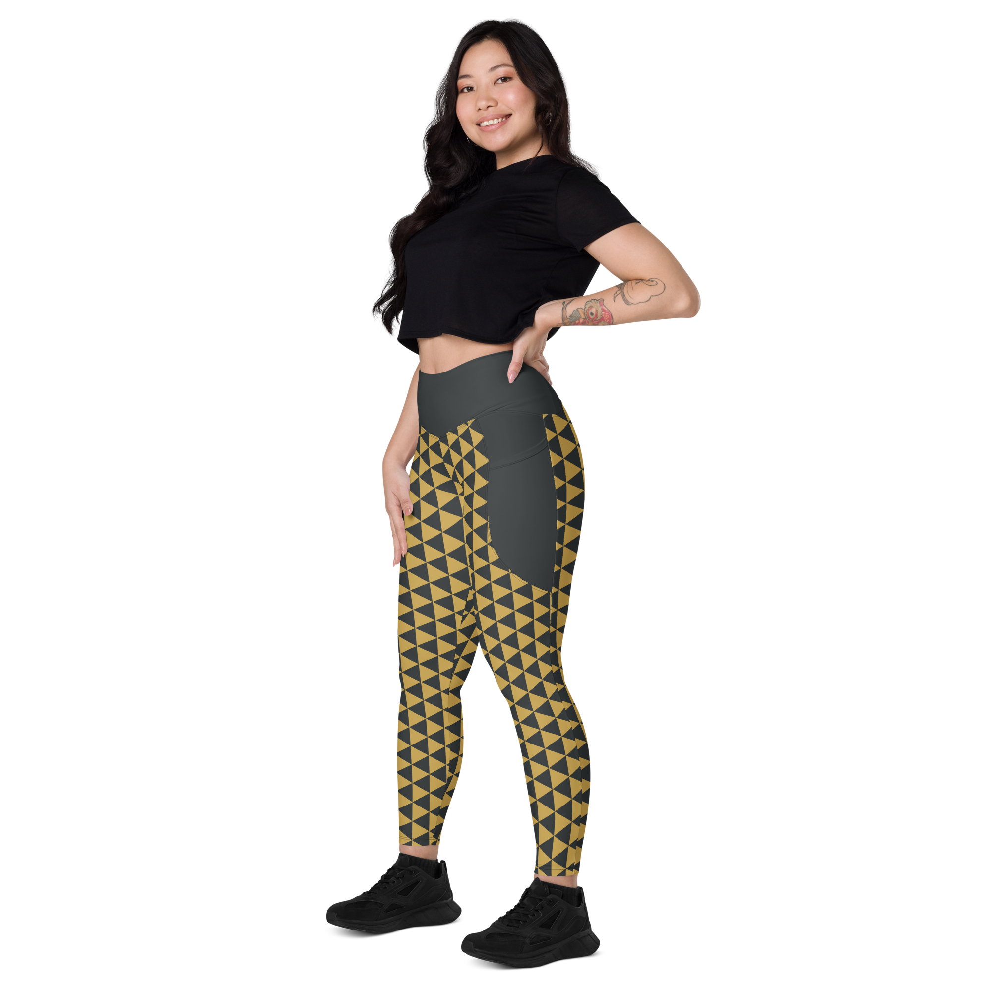 Gold Uroko Leggings with pockets