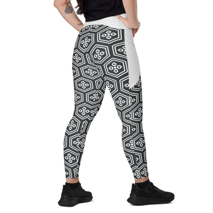 White Kikkou Leggings with pockets - Oni Threads