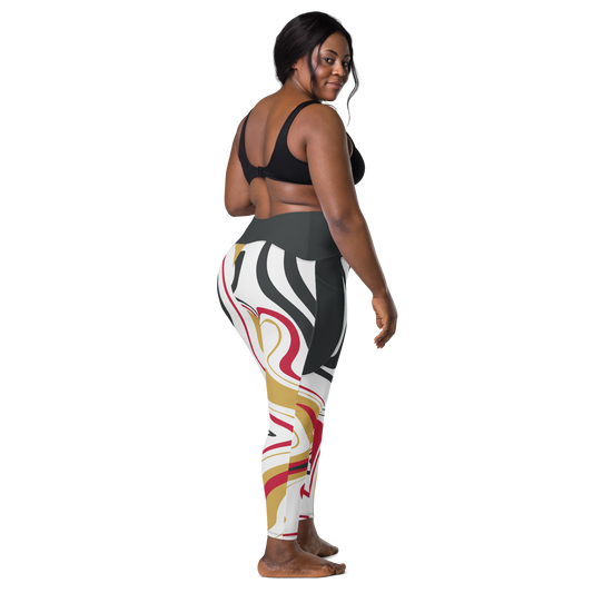 Samurai Suminagashi Leggings with pockets - Oni Threads