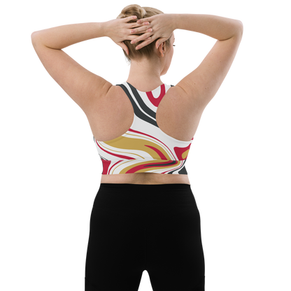 Samurai Suminagashi Longline sports bra - Oni Threads