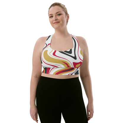 Samurai Suminagashi Longline sports bra - Oni Threads