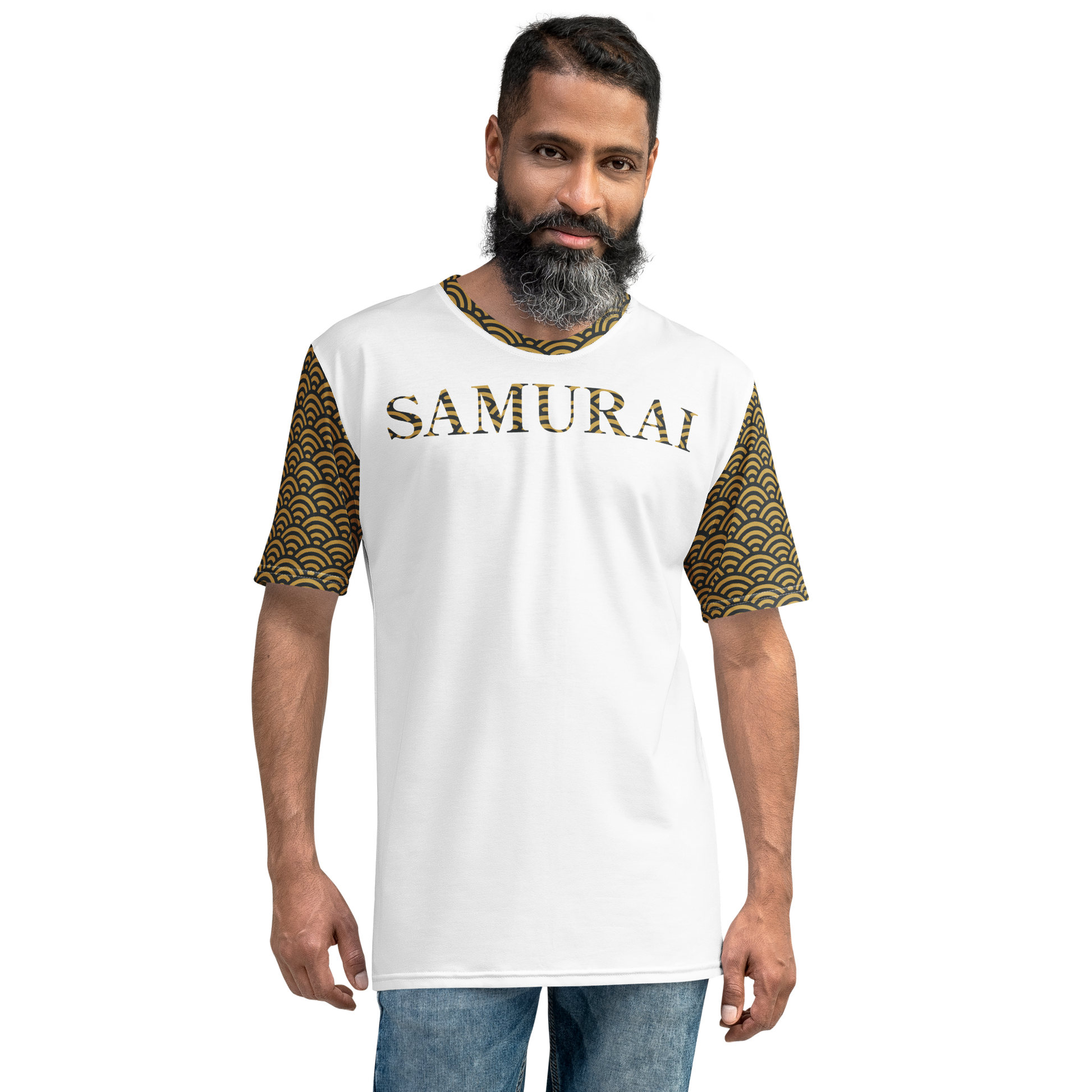 Seigaiha Samurai  Men's T-Shirt - Oni Threads