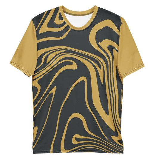 Gold Suminagashi Men's t-shirt - Oni Threads