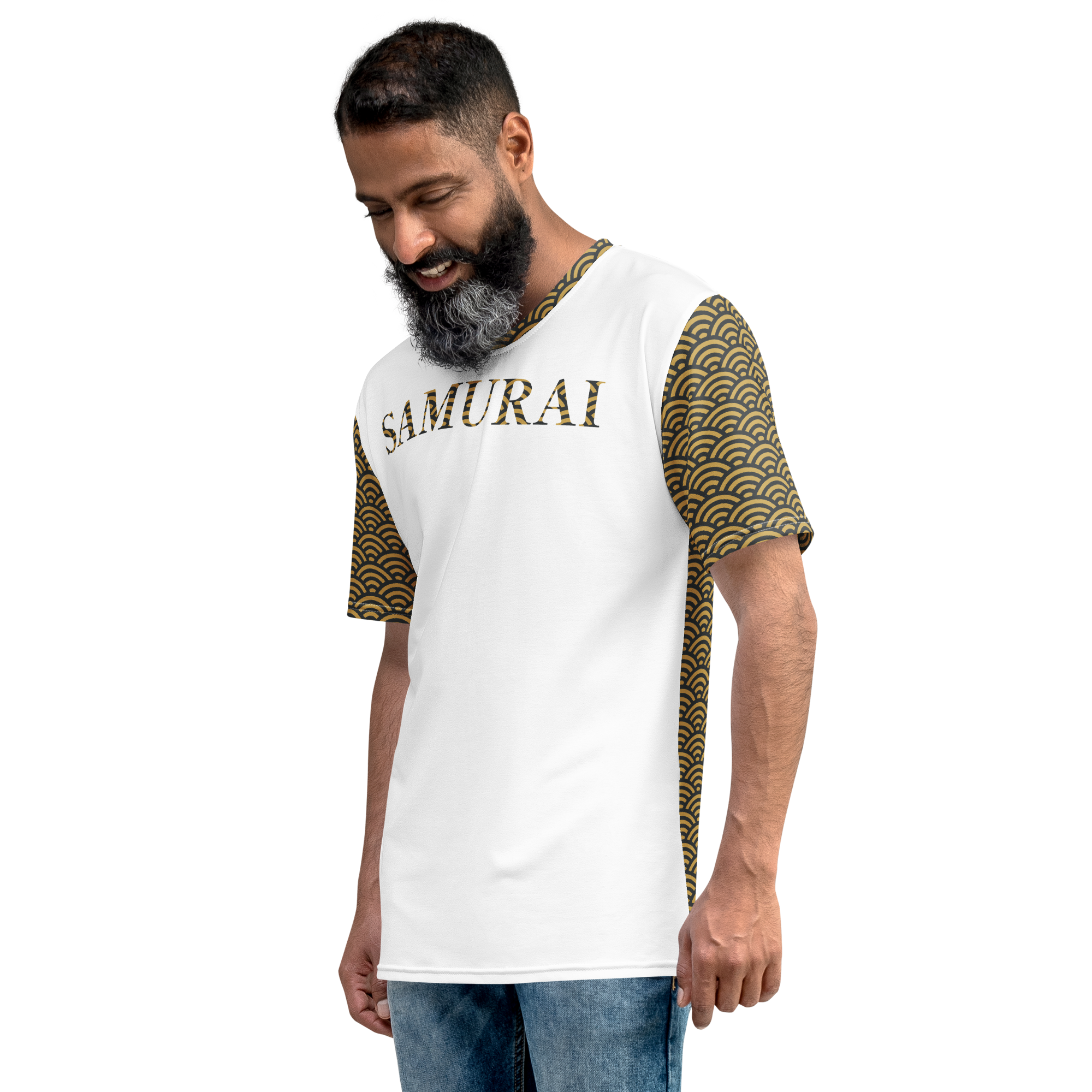 Seigaiha Samurai  Men's T-Shirt - Oni Threads