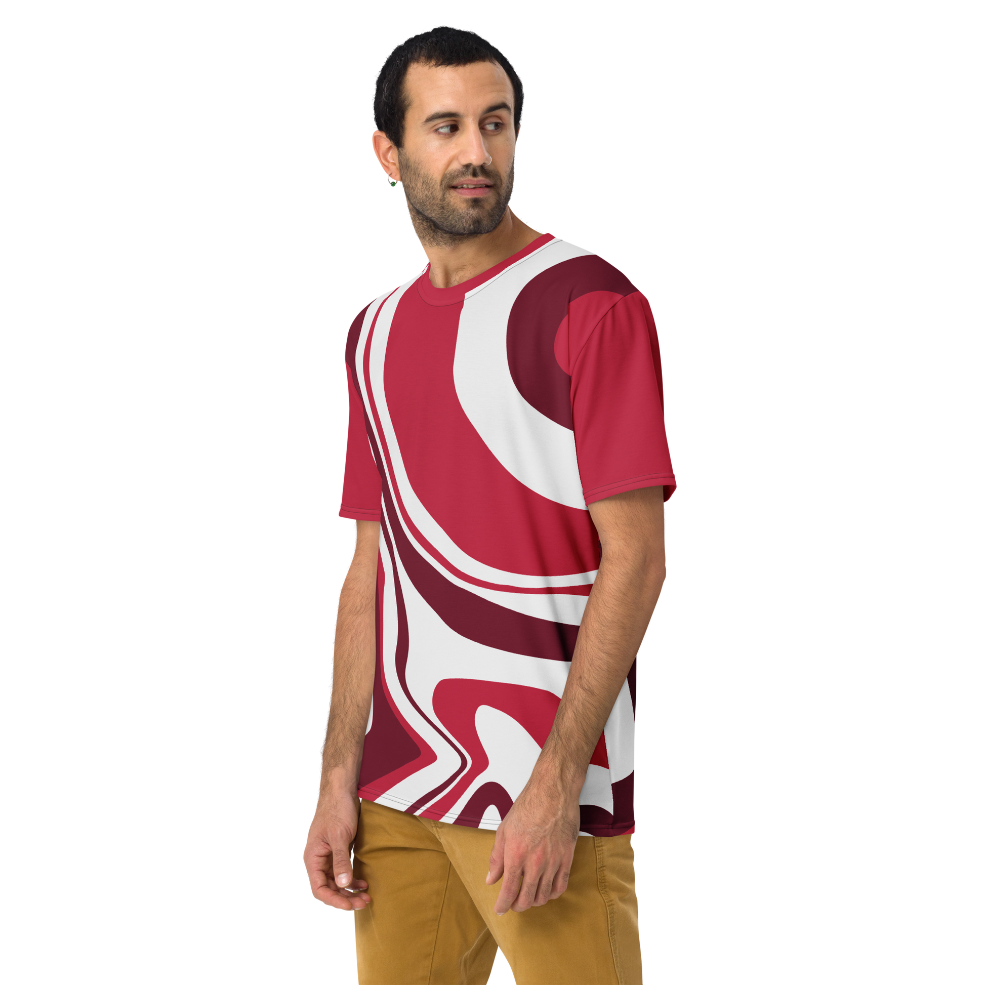 Red Suminagashi Men's t-shirt - Oni Threads