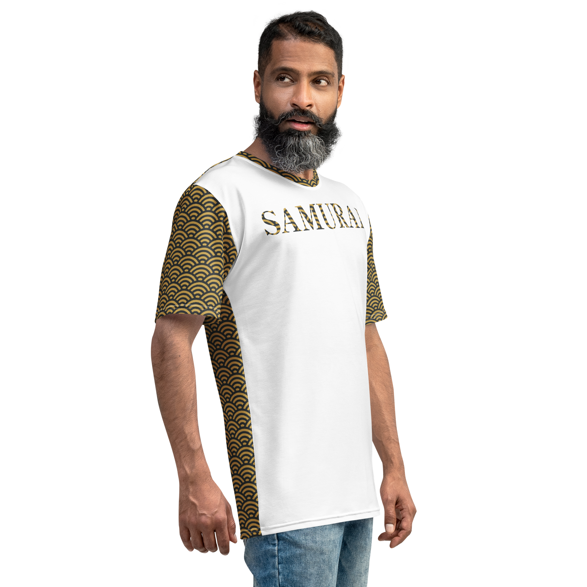 Seigaiha Samurai  Men's T-Shirt - Oni Threads