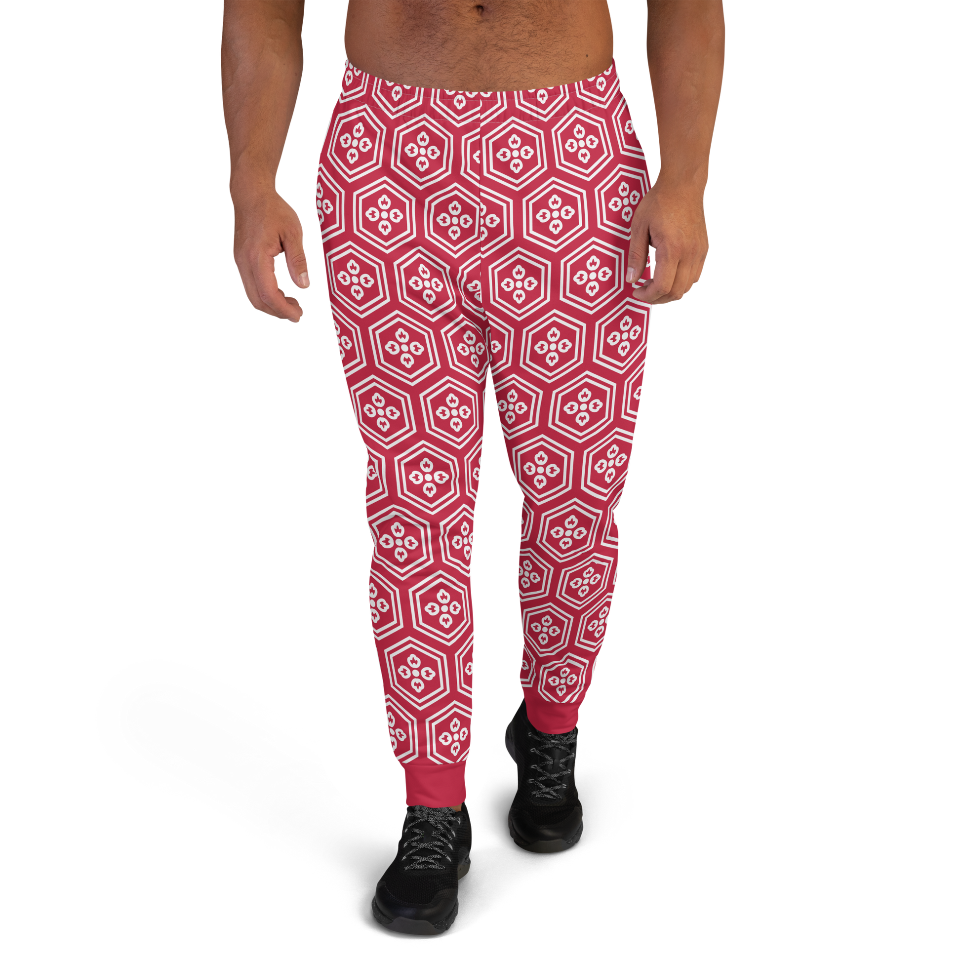 Red Kikkou Men's Joggers - Oni Threads