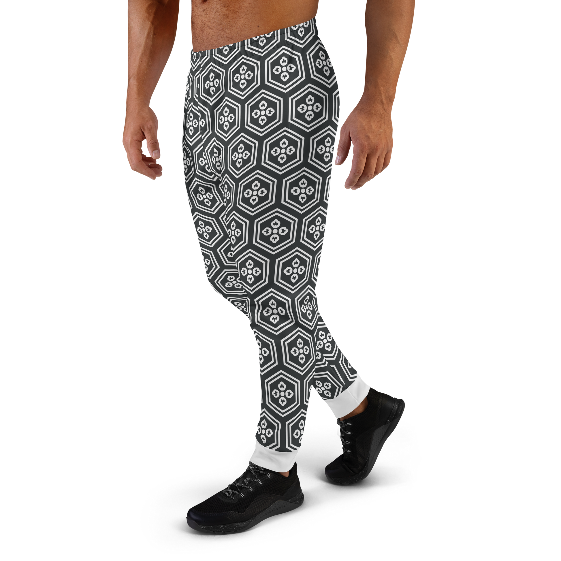 Charcoal Kikkou Men's Joggers - Oni Threads