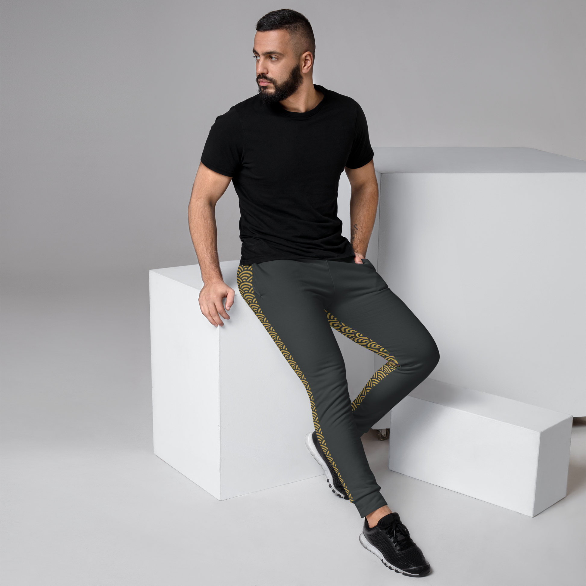 Seigaiha Half Back Men's Joggers - Oni Threads