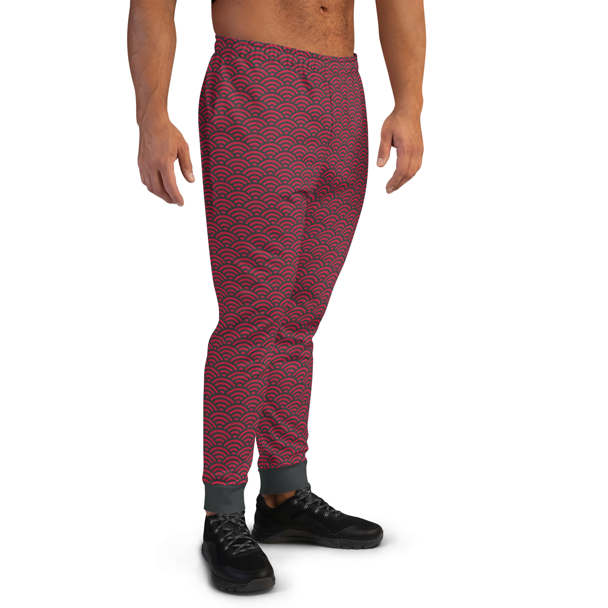Red Seigaiha Men's Joggers