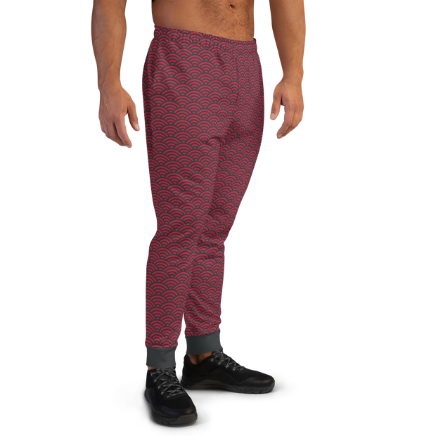 Red Seigaiha Men's Joggers