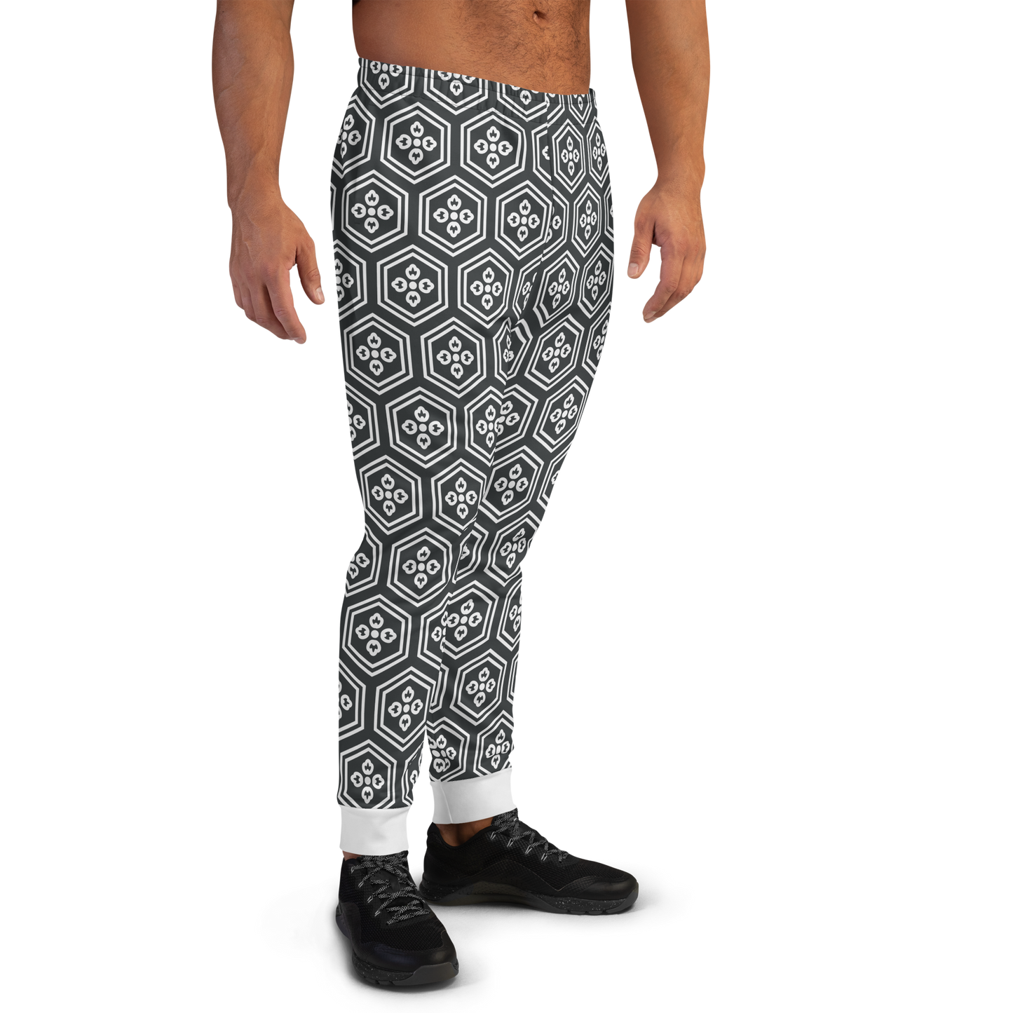 Charcoal Kikkou Men's Joggers - Oni Threads