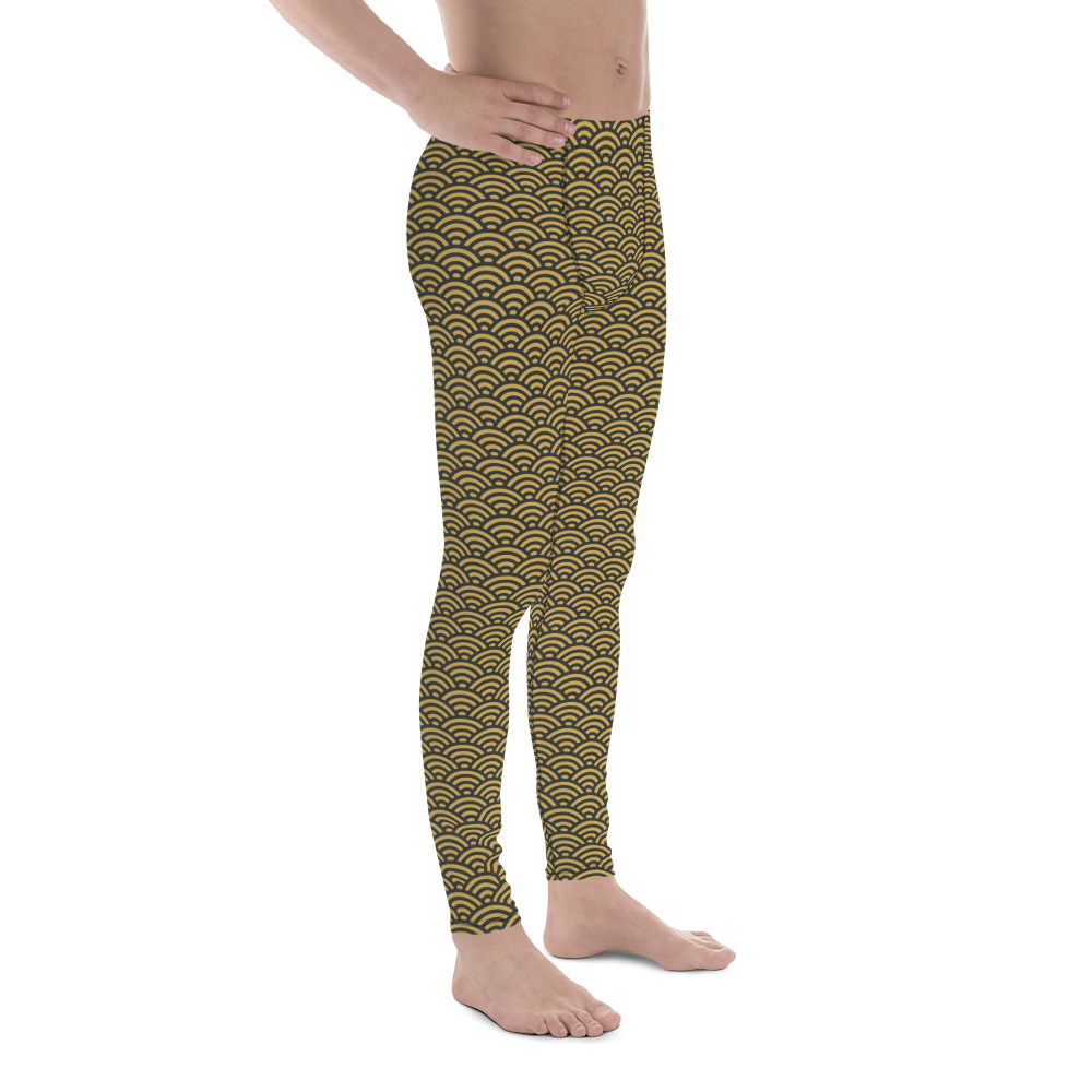 Seigaiha Men's Leggings - Oni Threads