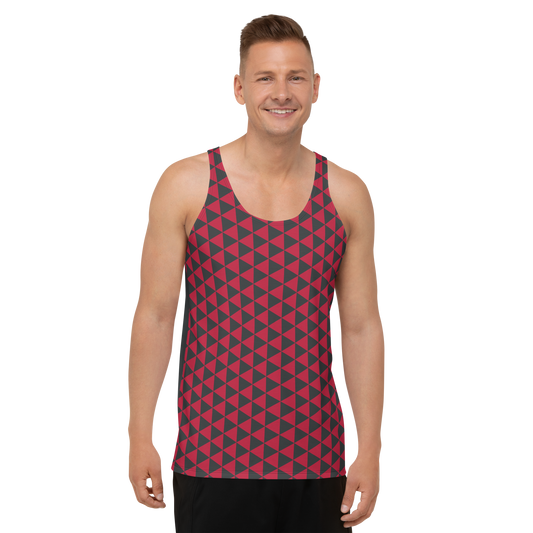 Red Uroko Unisex Tank Top - Oni Threads