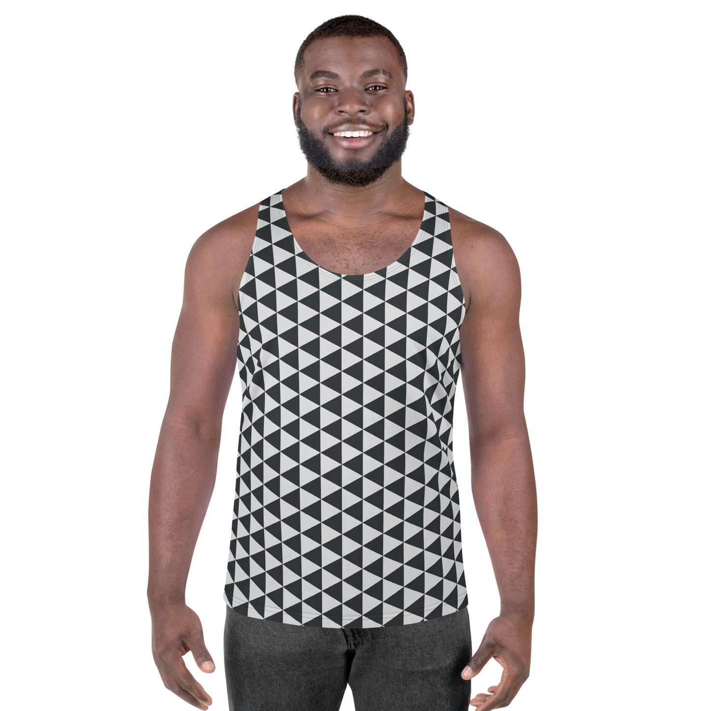 White Uroko Unisex Tank Top - Oni Threads