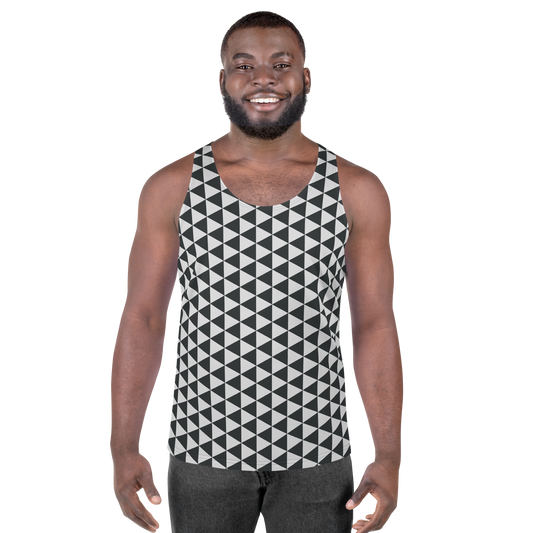 White Uroko Unisex Tank Top - Oni Threads