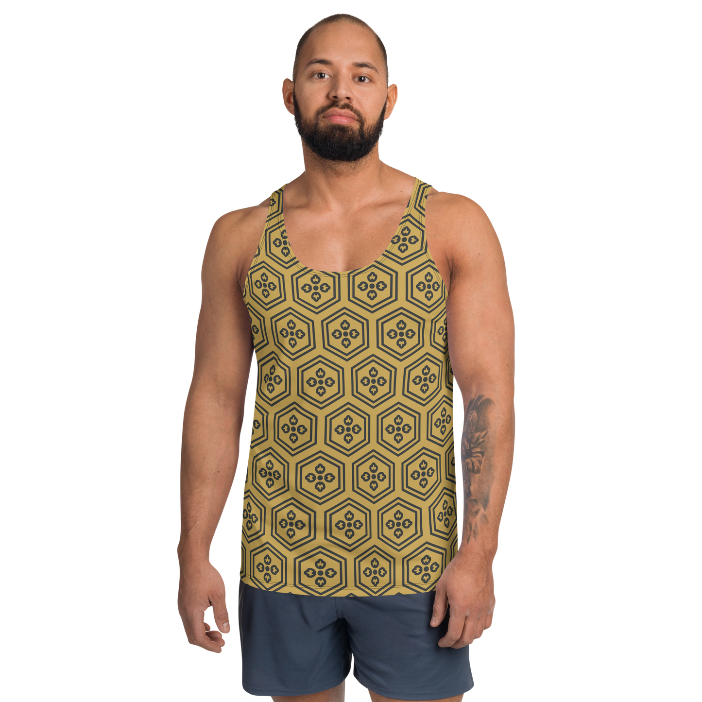 Gold Kikkou Unisex Tank Top - Oni Threads