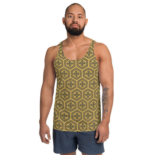 Gold Kikkou Unisex Tank Top - Oni Threads