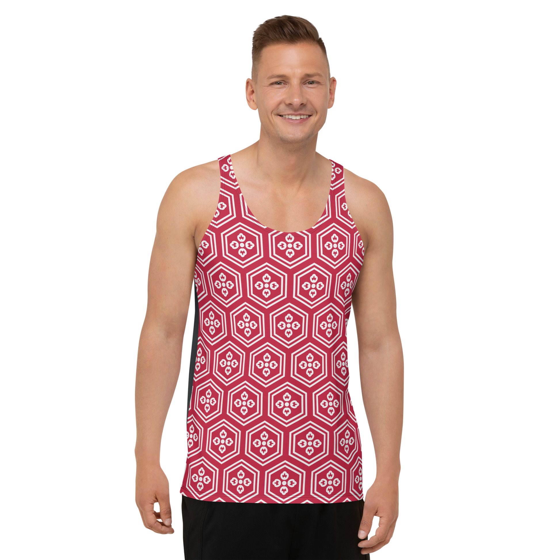 Red Kikkou Unisex Tank Top - Oni Threads